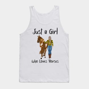 Just A Girl Who Loves Horses Tank Top